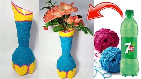Plastic Bottle Flower Vase How To Make Flower Vase With Bottle Diy