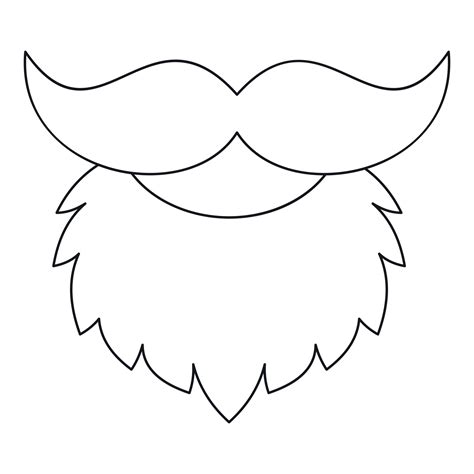 Beard Icon Outline Style 15206517 Vector Art At Vecteezy