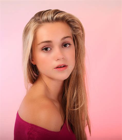 Beautiful Teen Blonde In Studio Stock Image Image Of