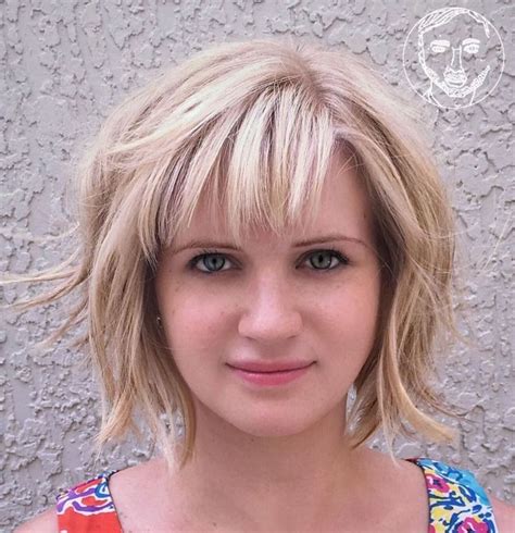 Short Bob Hairstyles With Bangs For Round Faces Hairstyle Catalog