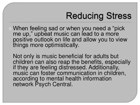 reducing stress with music