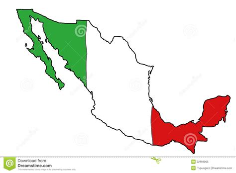 Mexico Flag Map Royalty Free Stock Photo Image 22191065