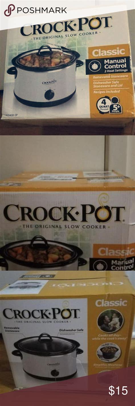 The pot setting is for keeping the cooked food warm. Crock Pot 4-Quart Original Slow Cooker (Brand New) Crock ...