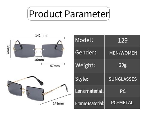 vintage fashion 2021 new sunglasses rimless frameless rectangle shades gradient uv400 summer