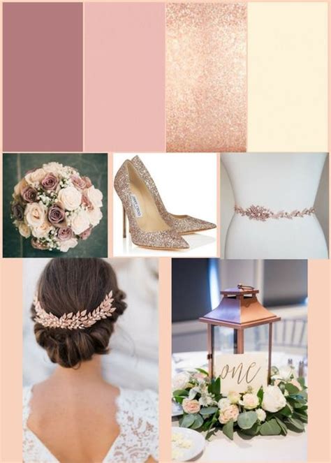 Rose Gold Dusty Rose Blush And Cream Inspired Wedding Wedding Rose