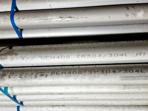 304 Welded Stainless Steel Pipe 25 Inch Nps Schedule 40s 22