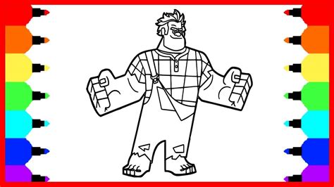 How To Draw Ralph Wreck It Ralph Coloring Pages Kids Learn Drawing