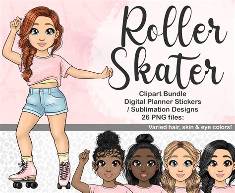 Rollerskating Girl Clipart Rollerblades Woman Png Summer Vibes Png