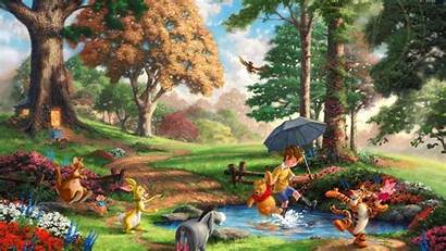 Kinkade Thomas Disney Paintings Winter Desktop Backgrounds