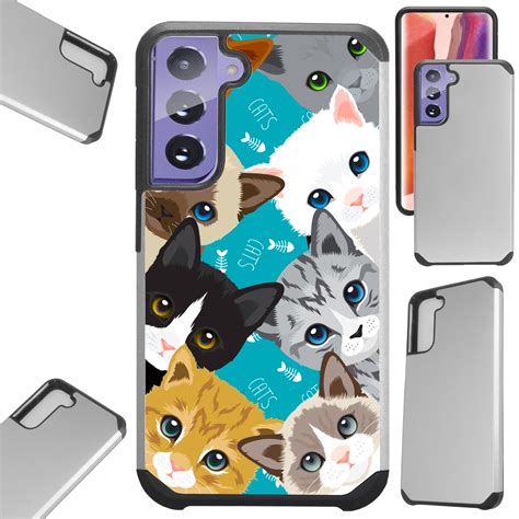 Compatible With Samsung Galaxy S21 Plus 5g Hybrid Fusion Guard Phone Case Cover Cute Cat