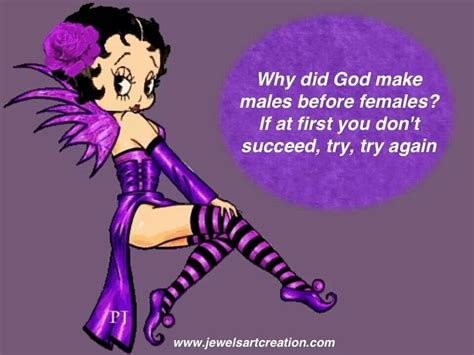 Don T Succeed First Time Try Again Black Betty Boop Betty Boop Art Betty Boop Cartoon Betty