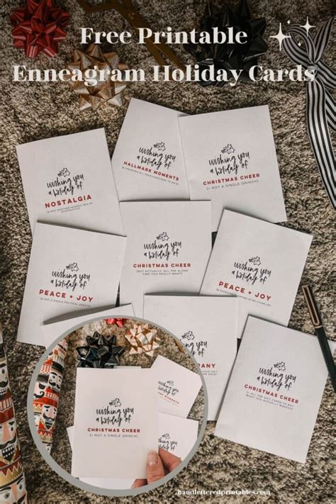 Free Printable Enneagram Christmas Cards - Hand Lettered Printables