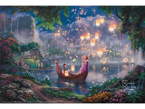 Thomas Kinkaide Painting Disney Rapunzel Rapunzel Y Flynn Art Disney