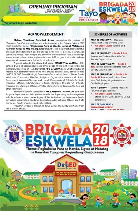 Brigada Eskwela 2018 Opening Program