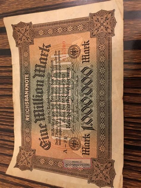 1923 1 Million Mark Germany Currency Reichsbanknote German Banknote