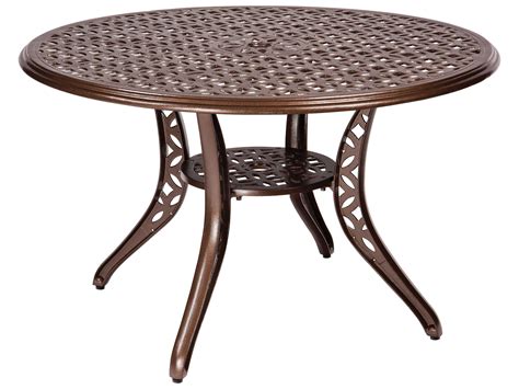 This simple outdoor dining table was made with plans from 'ana white' and. Woodard Casa Cast Aluminum 48 Round Dining Table with ...