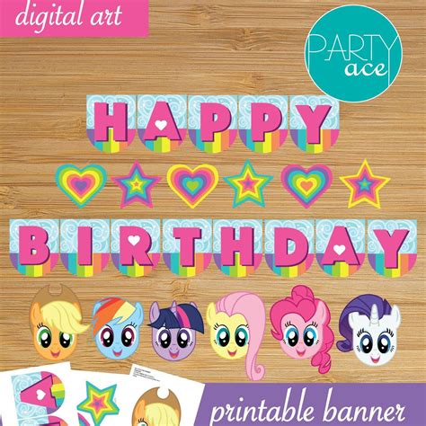 My Little Pony Printable Happy Birthday Banner My Little Pony