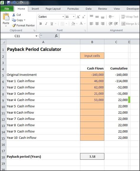 Payback Period Calculator Double Entry Bookkeeping 42000 Hot Sex Picture