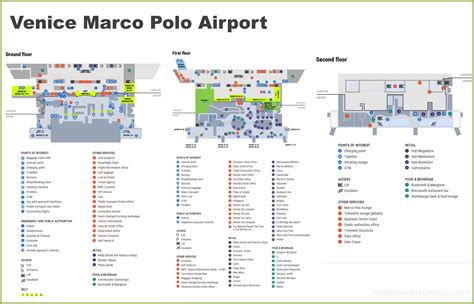 Venice Airport Terminal Map Map Of Venice Airport Terminal Italy