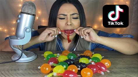 asmr en espaÑol tiktok jelly fruit challenge youtube