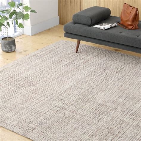 Marled Handwoven Cotton Area Rug In Grayivory Rugs In Living Room