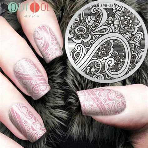 Round Stamping Plates Spb Collection Nail Patterns Nails Nail Art