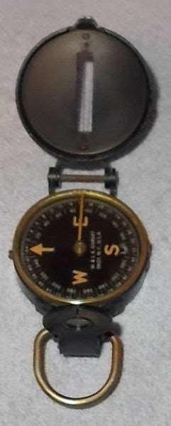 Vintage Wandl E Gurley Us Army Lensatic Metal Compass Ww2 Era Troy New