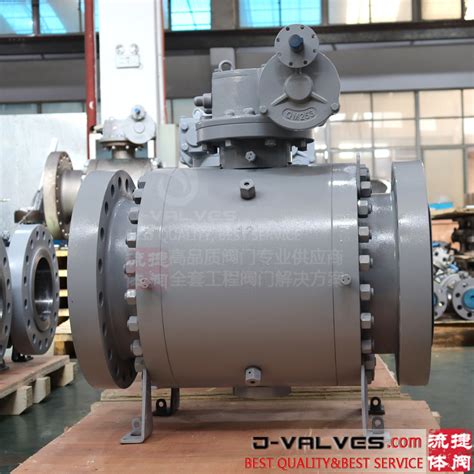 Api6d Gear Operated With Wheel Forged Steel Trunnion Ball Valve China
