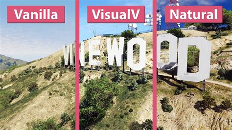 Gta 5 Vanilla Vs Visualv Vs Naturalvision Photorealistic Graphics