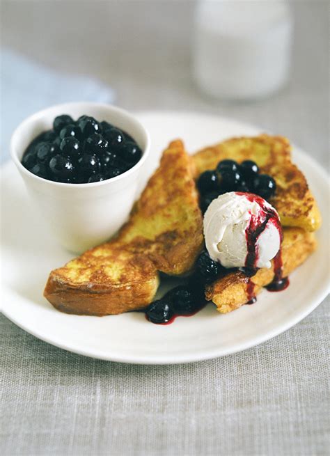 Brioche French Toast With Warm Blueberry Compote Olive Magazine
