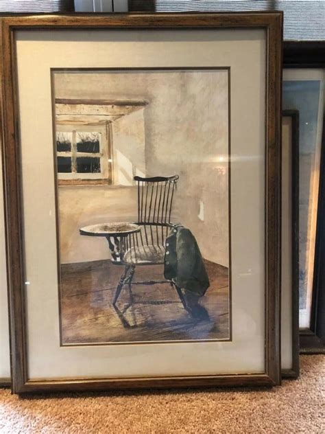 Andrew Wyeth Early October Aka Writing Chair 1961 Print Framed