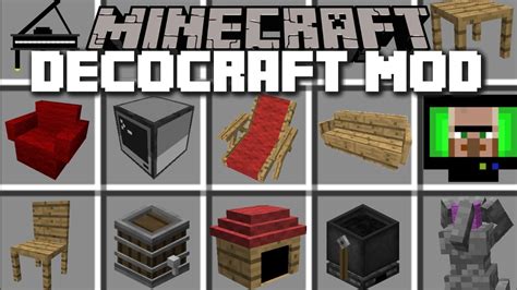 Minecraft House Decocraft Mod Add Furniture To Your House Minecraft