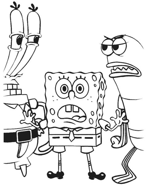 Spongebob Plankton Bob Esponja Bajki Kolorowanka Druku Drukowanka