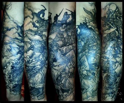 Battle Good And Evil Tattoo Sleeve Ronnie Hicks Flickr