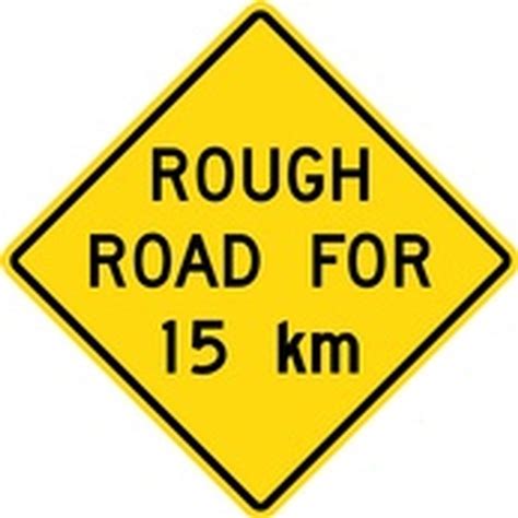 Buy Wc 16 Rough Road For Xx Km Sign Traffic Control Signs