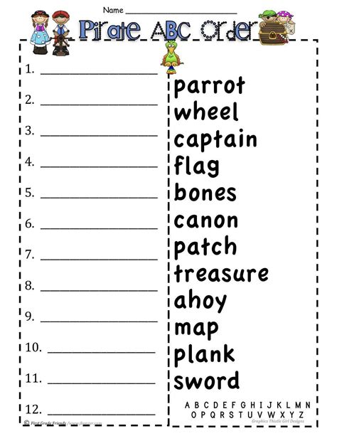 Abc Order Worksheets Kindergarten Abc Order Worksheet Alphabetical