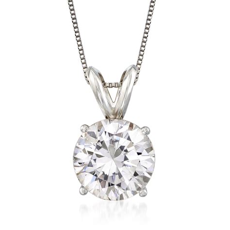 200 Carat Diamond Solitaire Pendant Necklace In Platinum 18 Ross