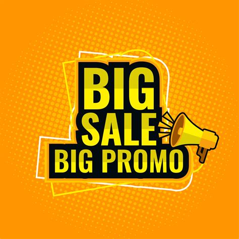 Big Sale Big Promo Sale Banner Yellow Promotion Advertising 6943378