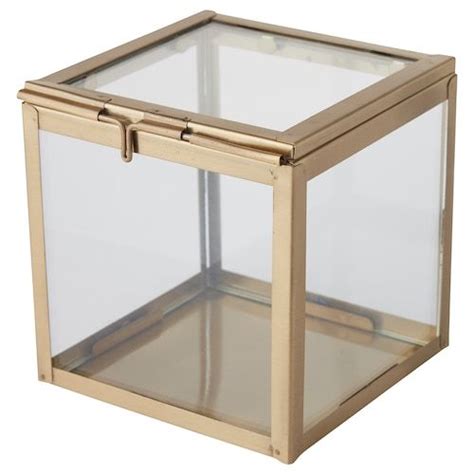 Sammanhang Display Box With Lid Black Glass Ikea