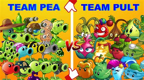 Team Pea Vs Team Pult Plants Who Will Win Pvz Team Plant Vs Team