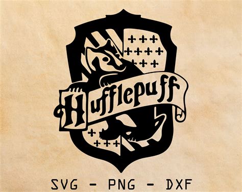 Hufflepuff Harry Potter Svgpngdxf Cut File Silhouette Etsy