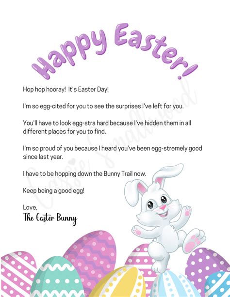 7 Adorable Easter Bunny Letters Cassie Smallwood Easter Printables