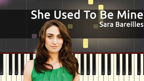 sara bareilles she used to be mine piano tutorial youtube
