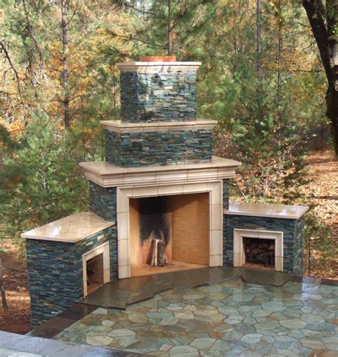 Outdoor Fireplace Firewood Box Upper Bracing Concrete