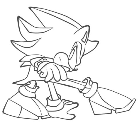 Shadow The Hedgehog Coloring Pages For Kids Coloring