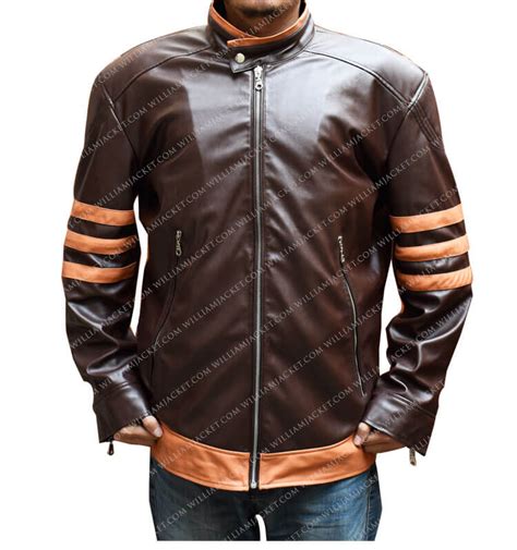 x men origins hugh jackman wolverine leather jacket william jacket