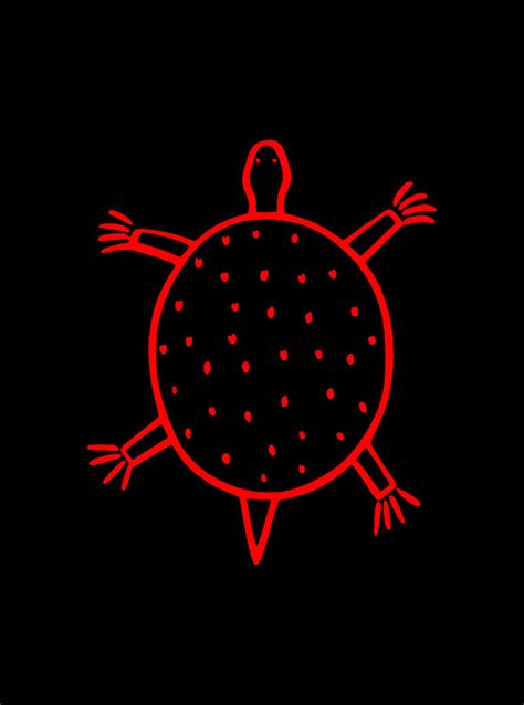 Native Americans Turtle Symbol Drawing By Manuel Cazzaniga