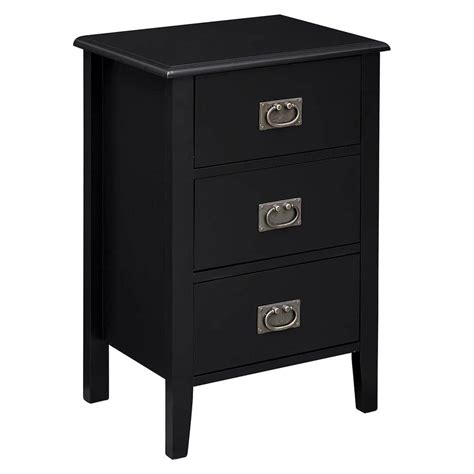 Vecelo Nightstands Endside Tables For Living Room Bedside With Three
