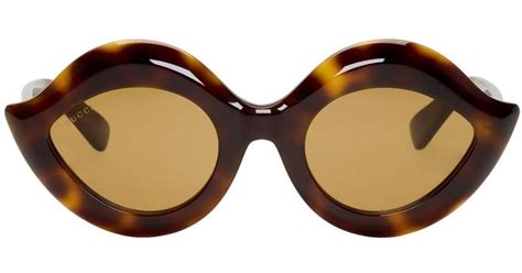 Gucci Tortoiseshell Cat Eye Sunglasses Lyst