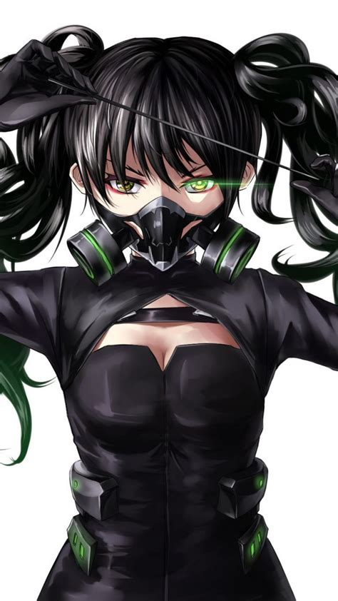 Anime Girls With Black Masks Wallpapers Wallpaper Cave